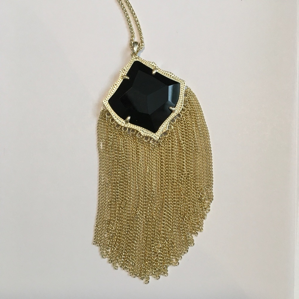 ❌SOLD❌ Kendra Scott Kingston black & gold necklace - Picture 6 of 6